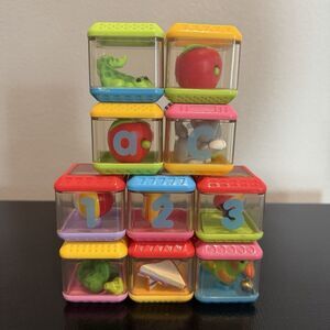 Fisher Price Peek A Boo Incrediblocks Set Of 10 Sensory Cubes Replacements